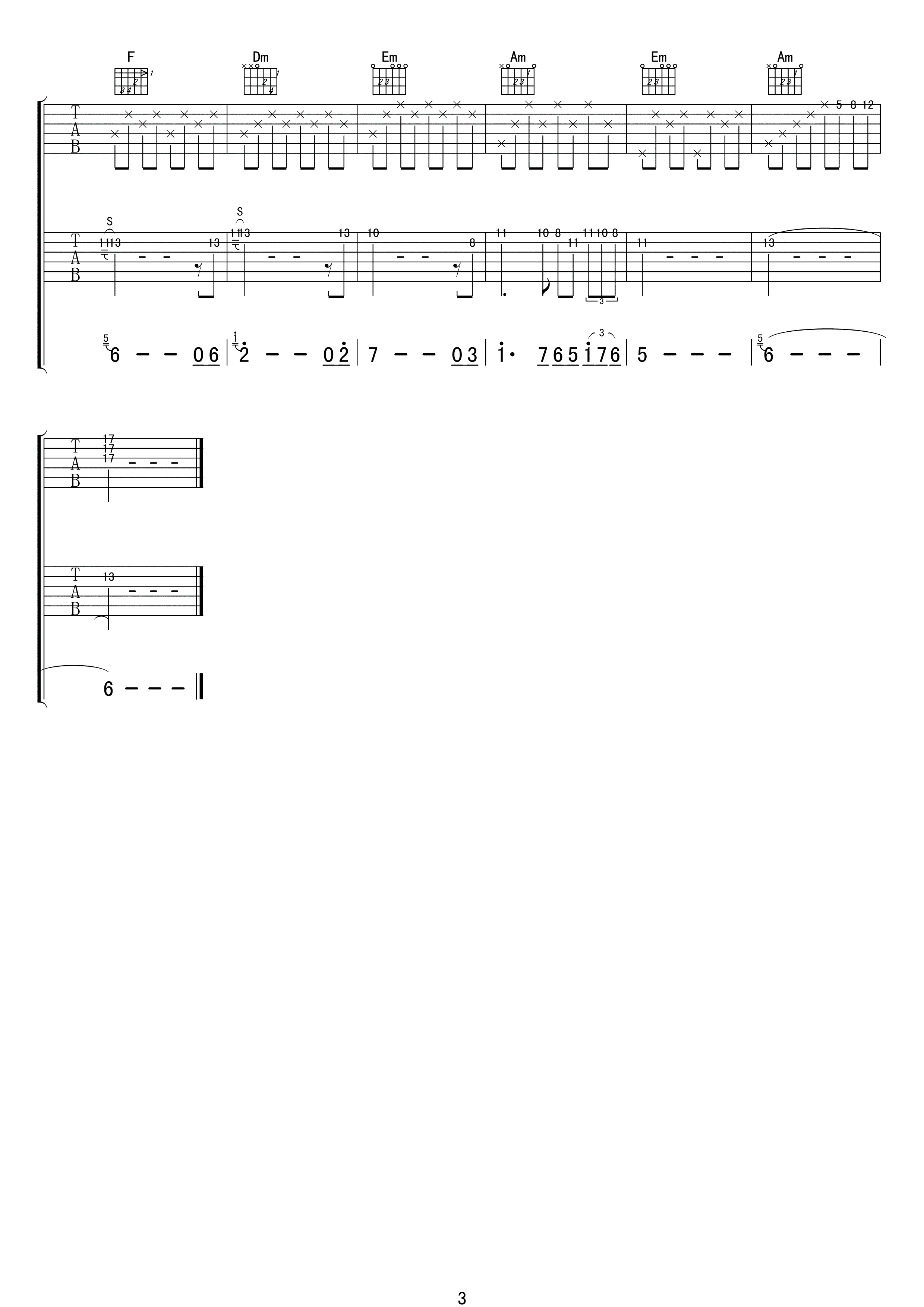 罗密欧与朱丽叶吉他谱 理查德·克莱德曼