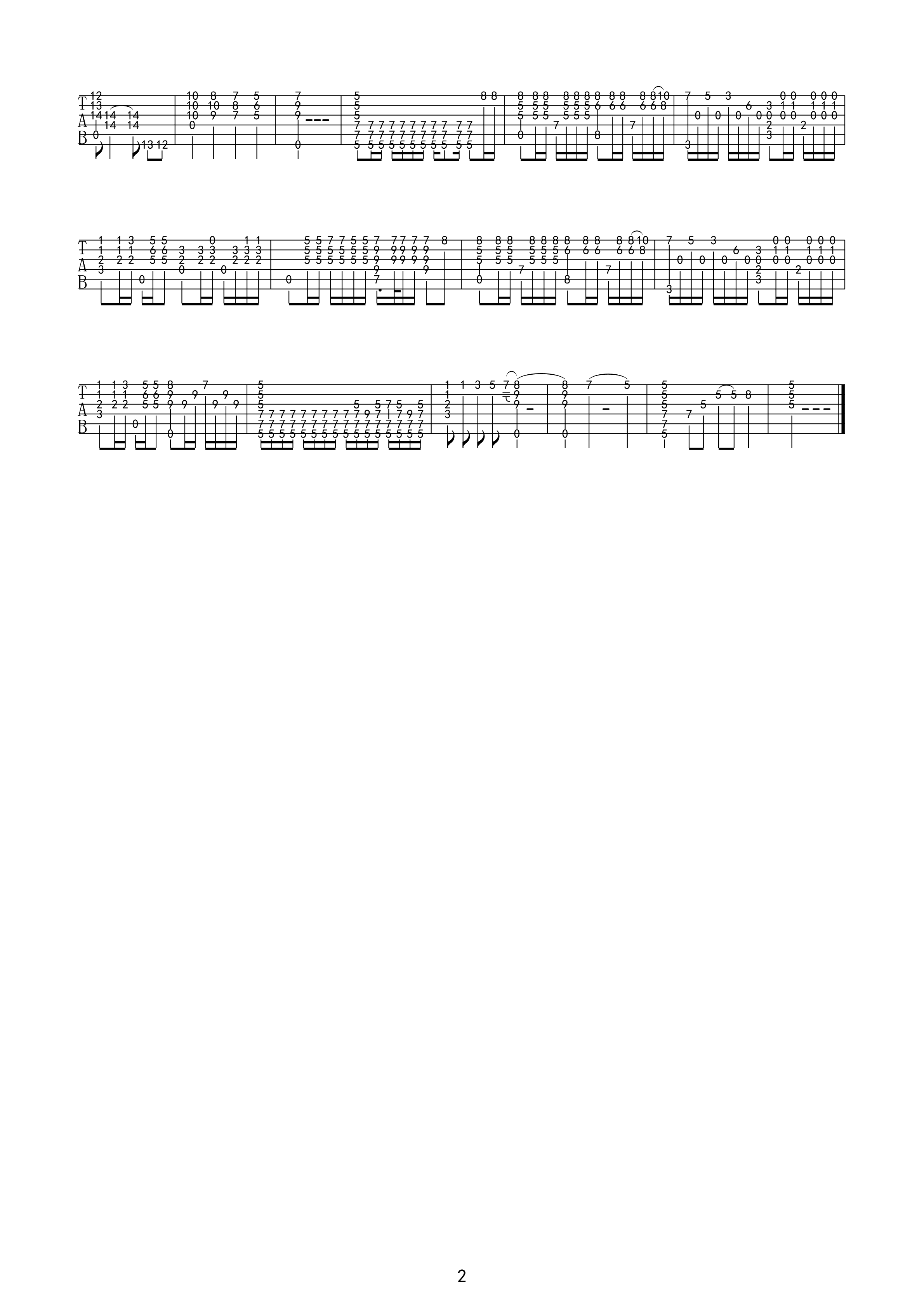 死了都要爱指弹吉他谱 信乐团