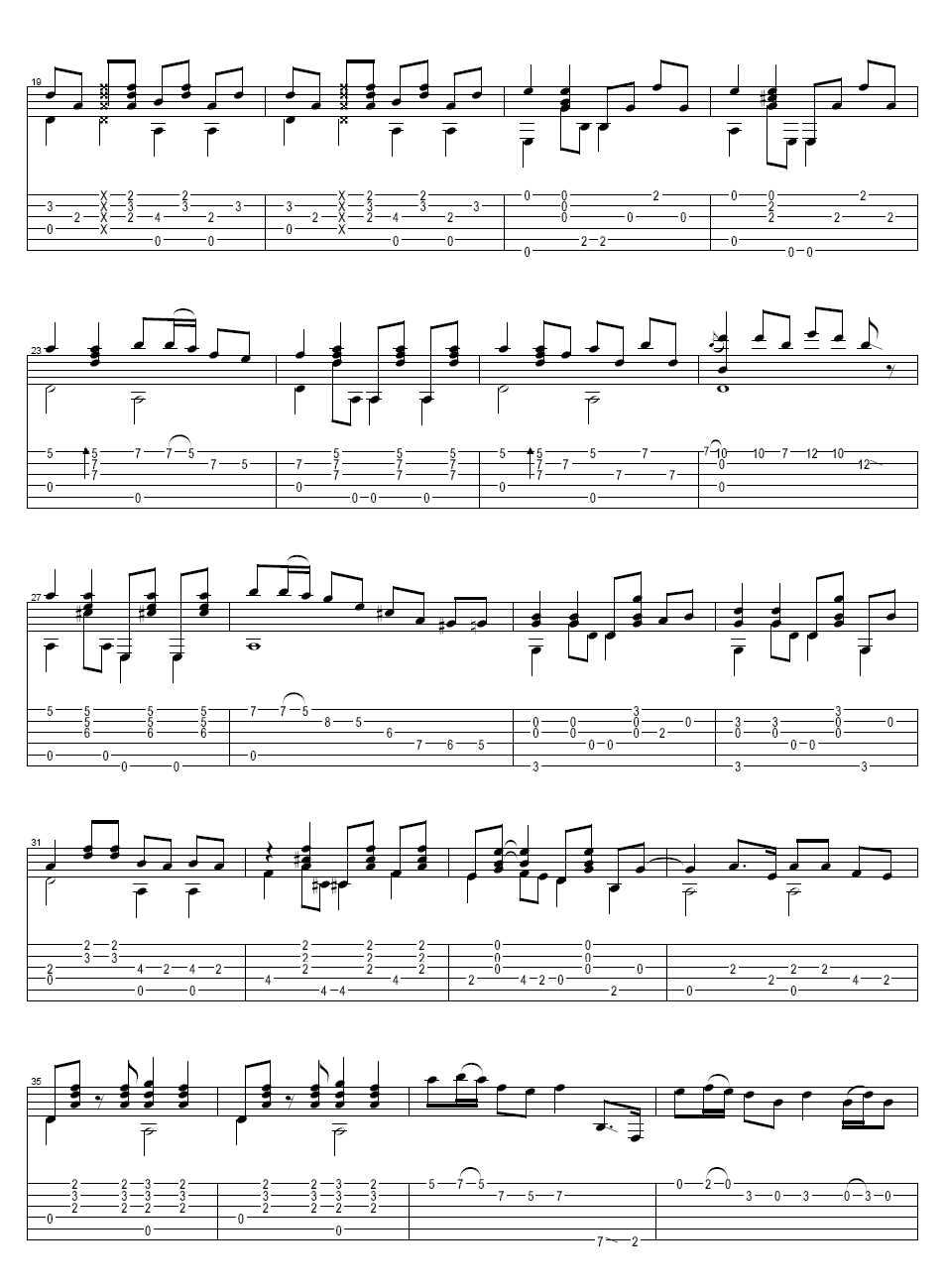 往事只能回味吉他谱 黄家伟