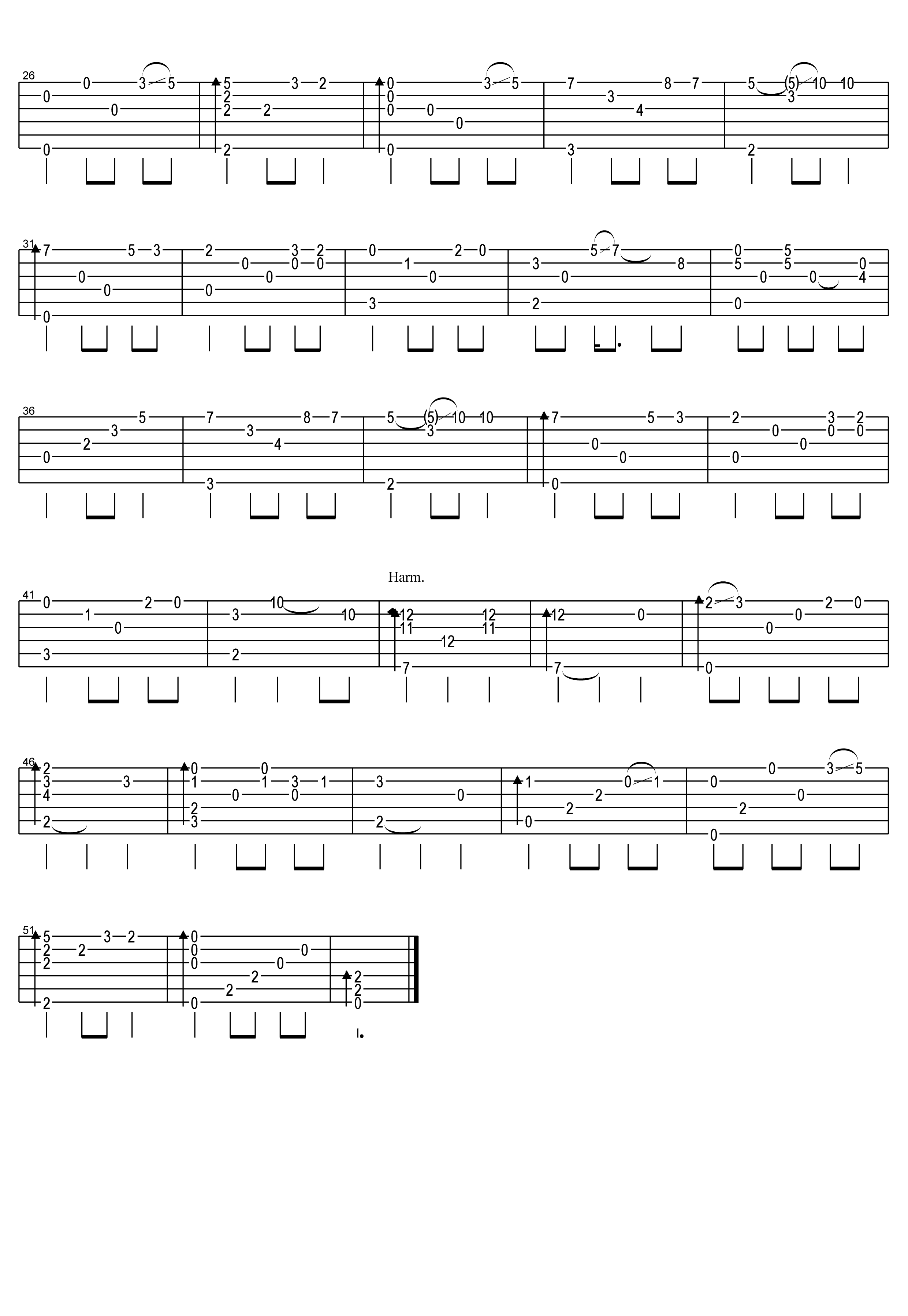 别了夏天指弹吉他谱