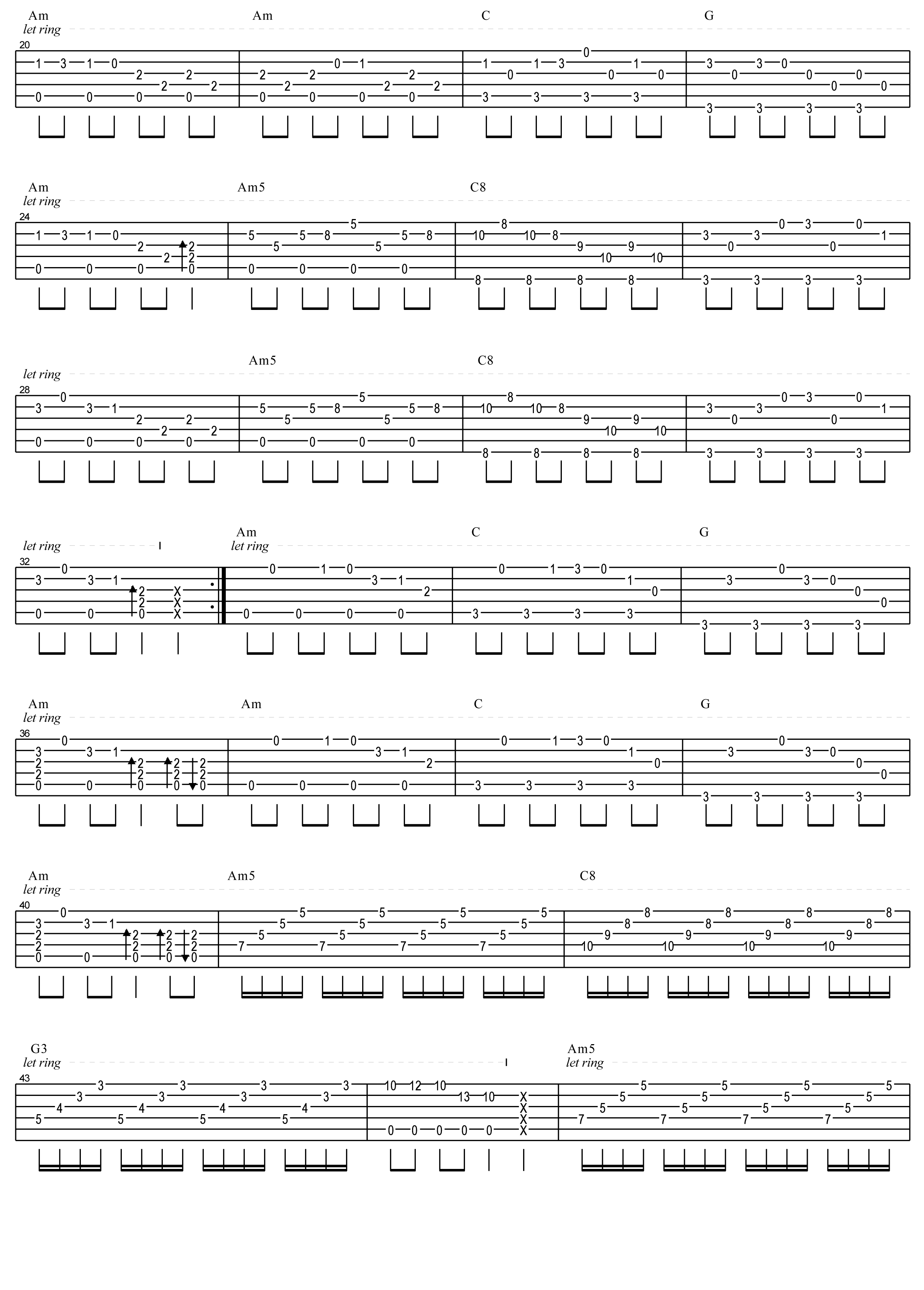 Butterfly(大家一起来)指弹吉他谱