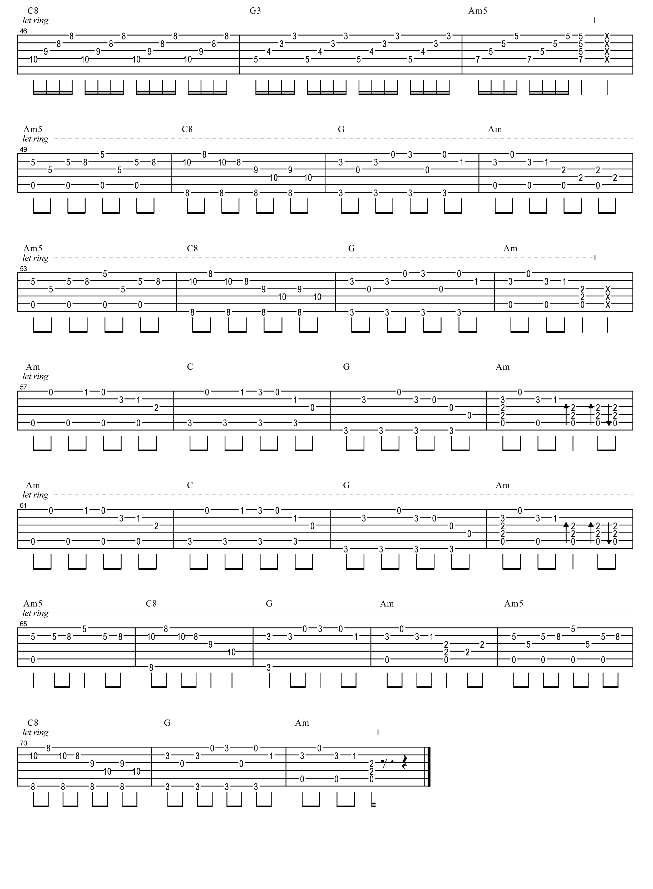 Butterfly(大家一起来)指弹吉他谱