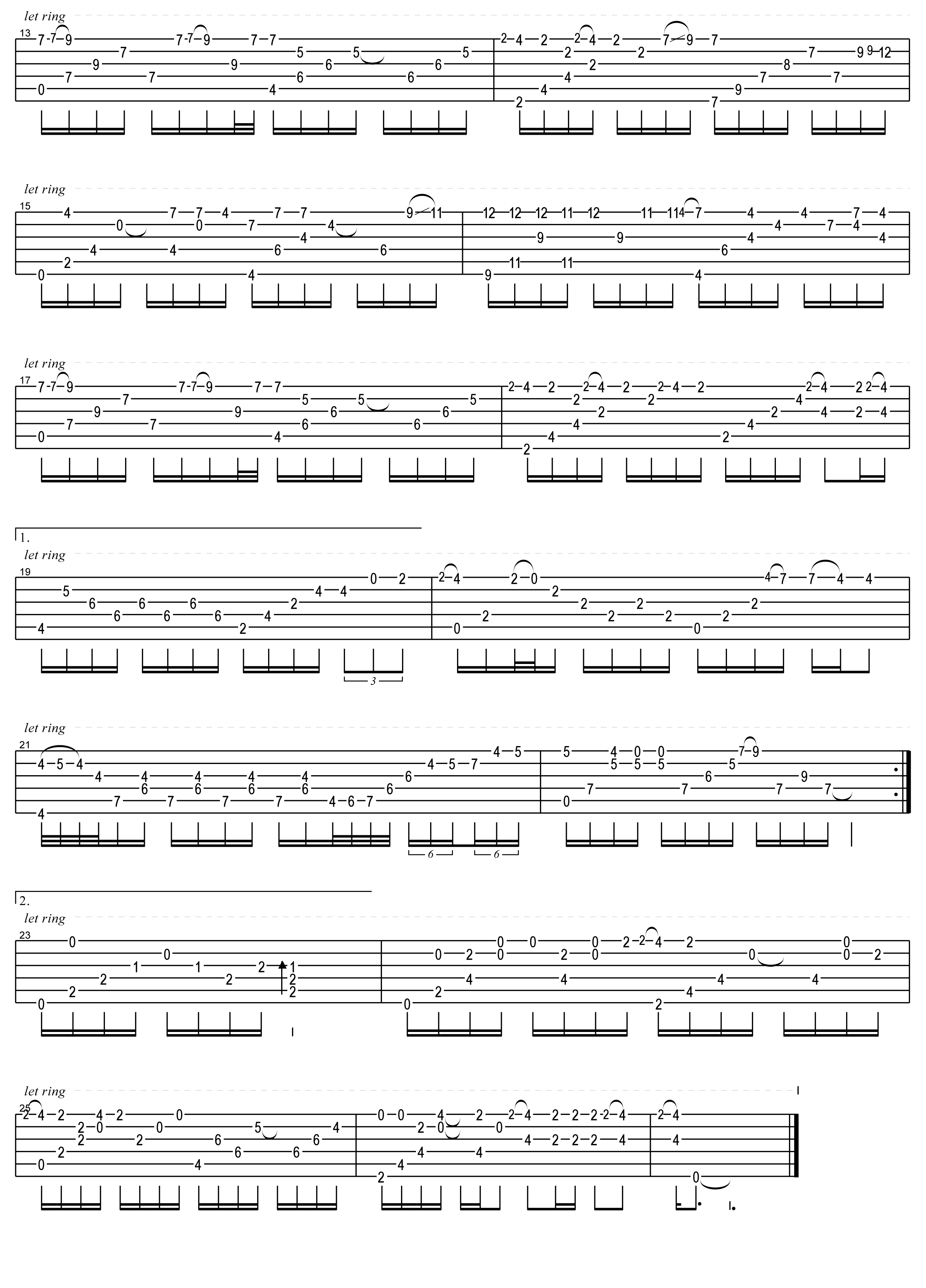 因为爱情指弹吉他谱