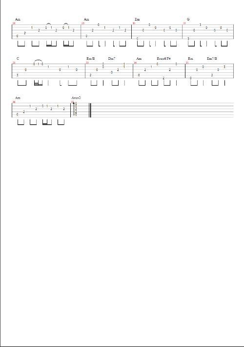 烟花易冷六线谱