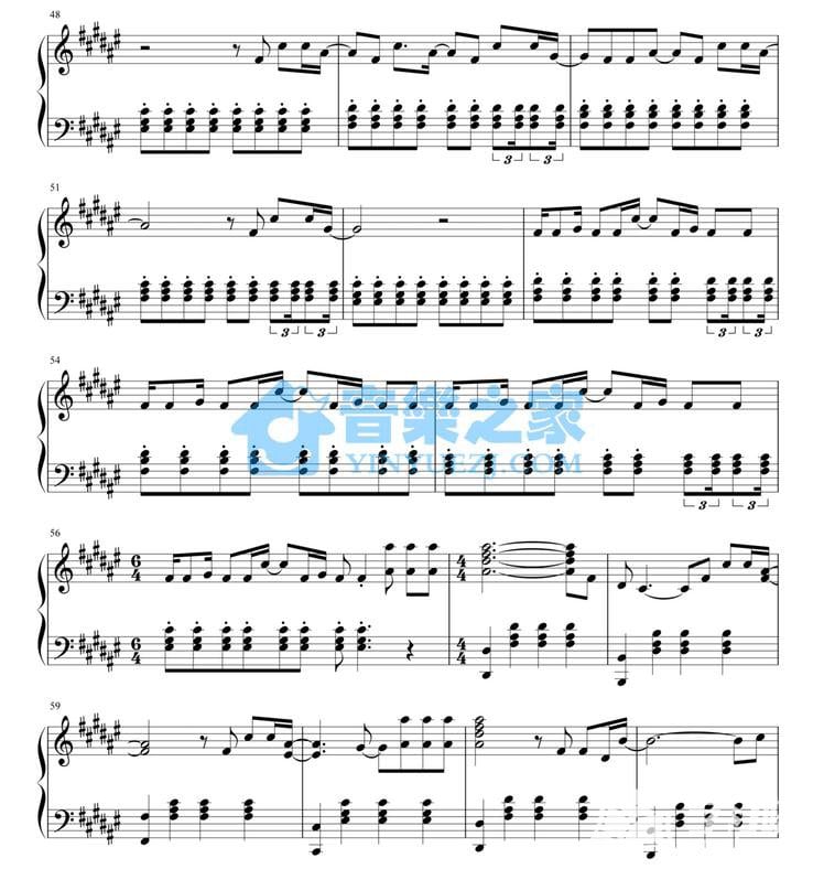 faded歌曲钢琴五线谱