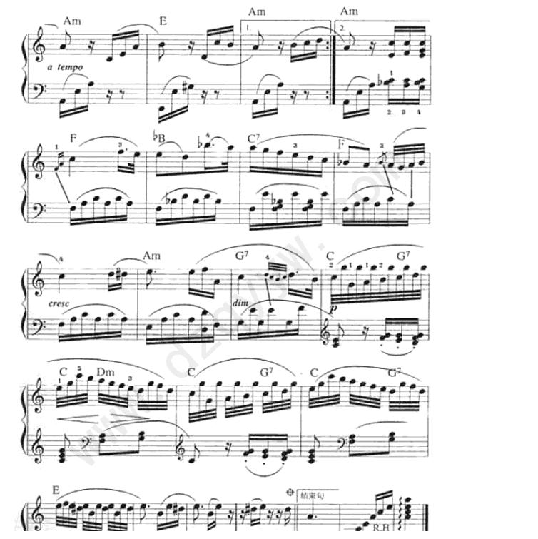 致爱丽丝电子琴谱应该怎么弹