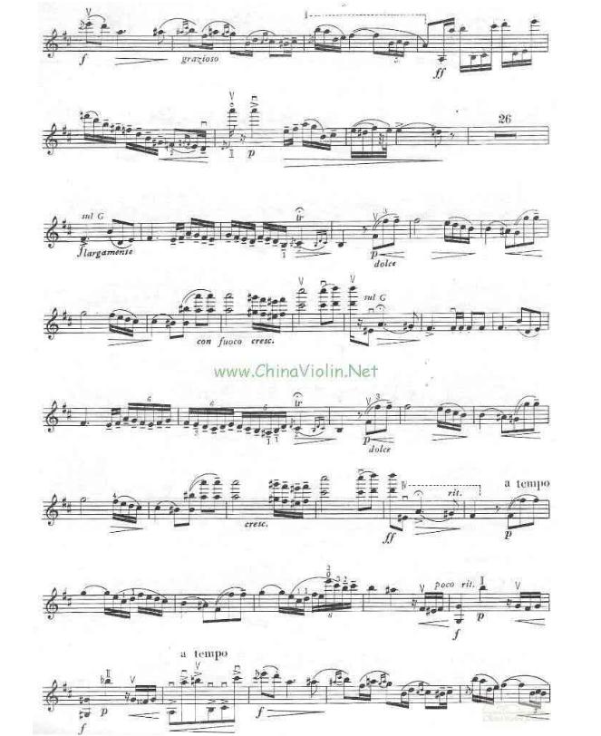 d大调波兰舞曲小提琴谱