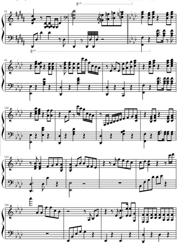 exo十二月的奇迹五线谱