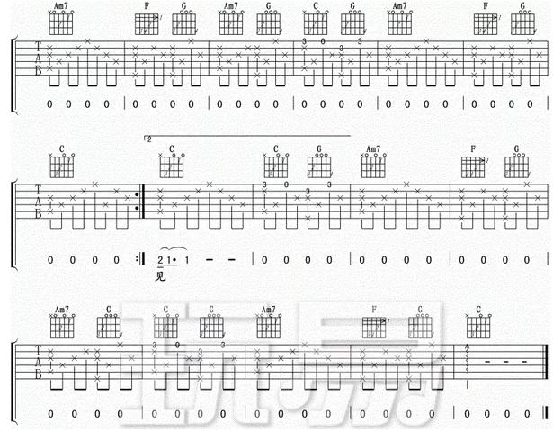 陈奕迅好久不见六线谱