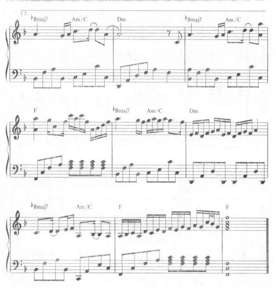 beyond海阔天空五线谱