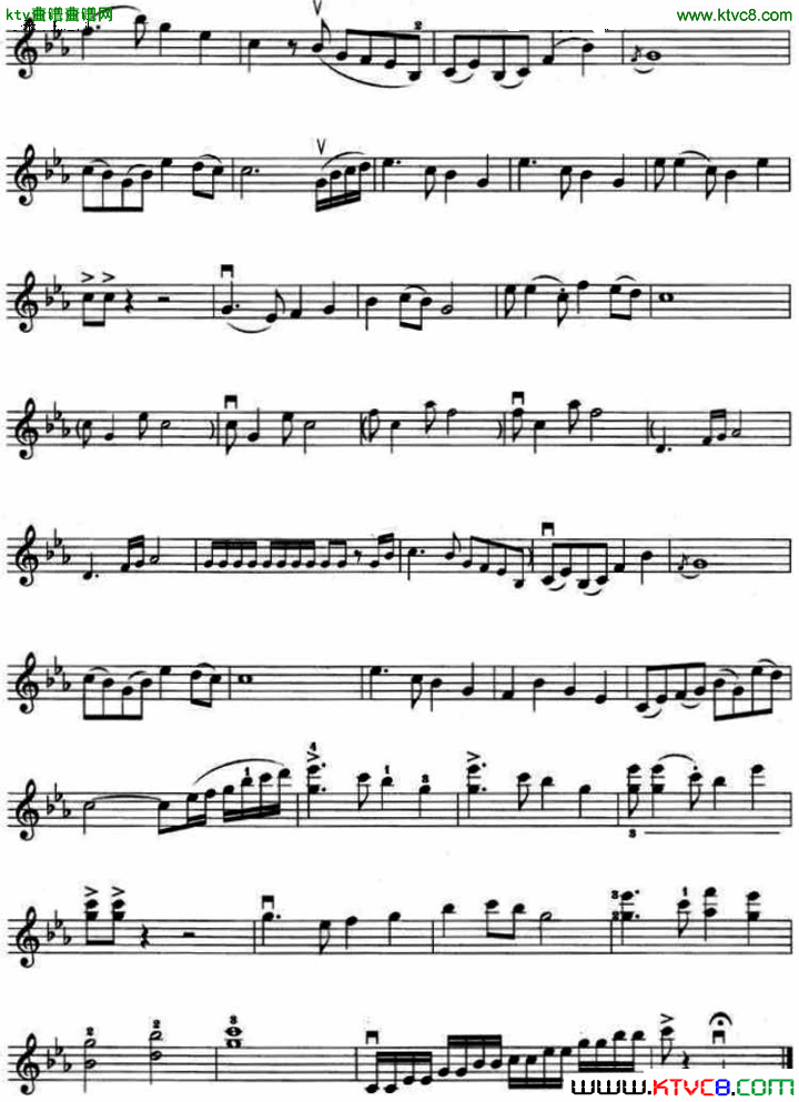 万里长城永不倒提琴谱