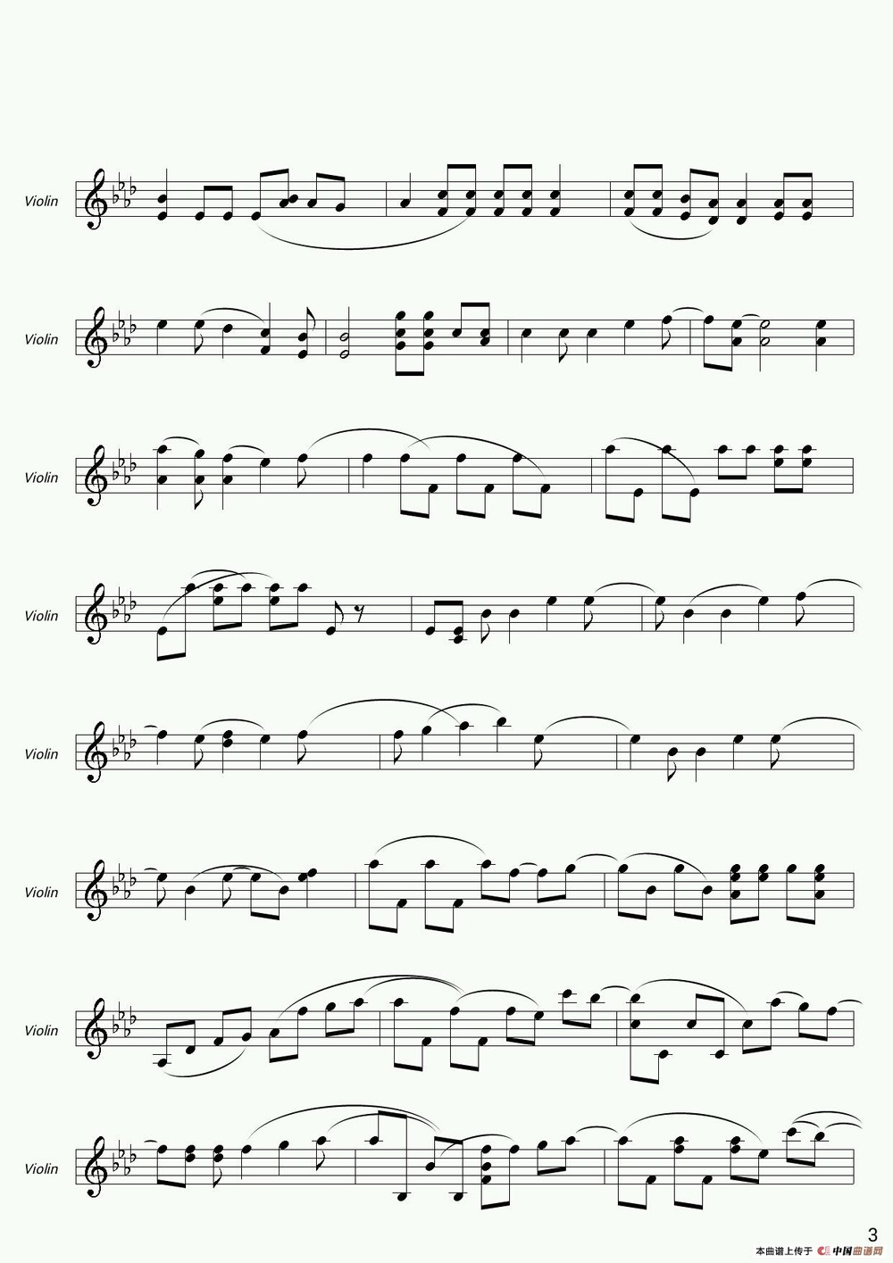 冰雪奇缘小提琴曲谱