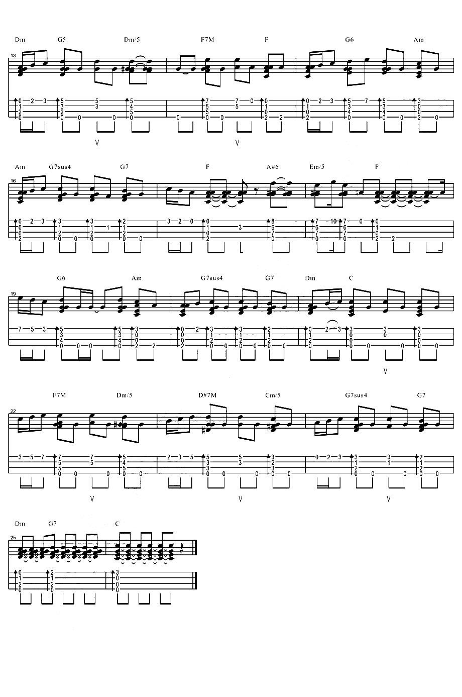 新不了情尤克里里谱