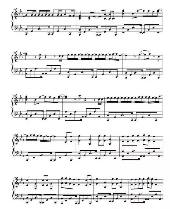 LOSER五线谱_LOSER钢琴谱歌词BIGBANG