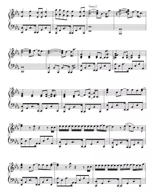 LOSER五线谱_LOSER钢琴谱歌词BIGBANG