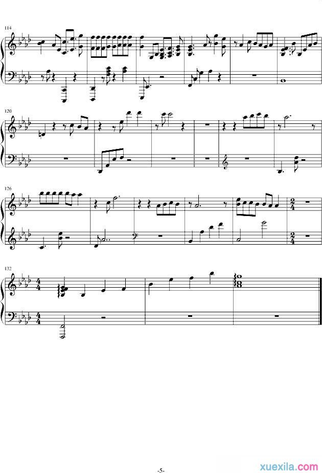 exo十二月的奇迹五线谱带歌词