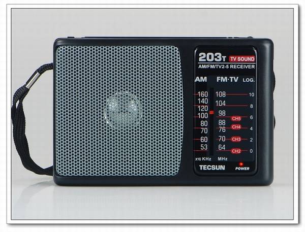 Tecsun/德生 R-203T调频/中波/电视伴音收音机