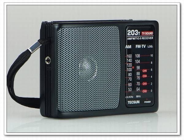 Tecsun/德生 R-203T调频/中波/电视伴音收音机