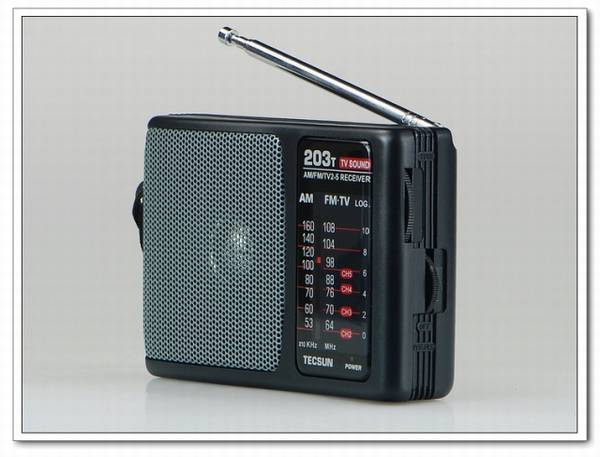 Tecsun/德生 R-203T调频/中波/电视伴音收音机