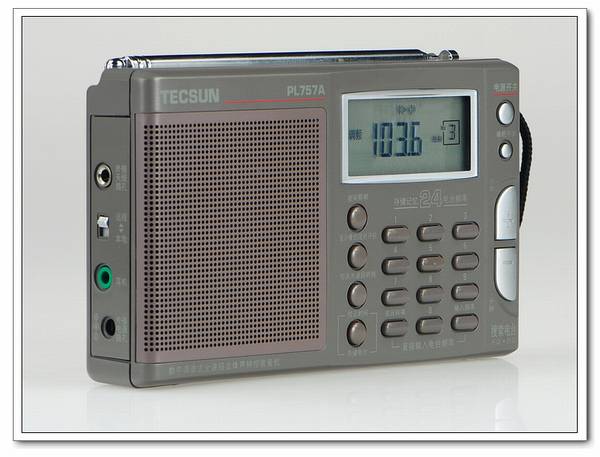 Tecsun/德生 PL-757A全波段数字调谐立体声钟控收音机