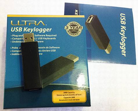 警惕USB键盘记录器