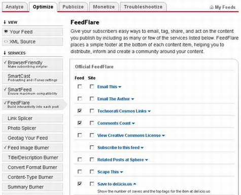 Feedburner推出新Del.icio.us的FeedFlare
