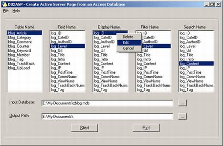 DB2ASP数据库ASP页面生成工具