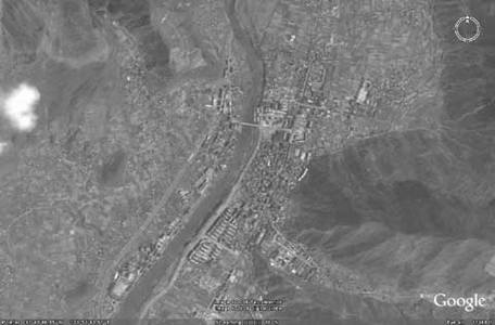 台湾提供四川汶川地震灾区卫星图片