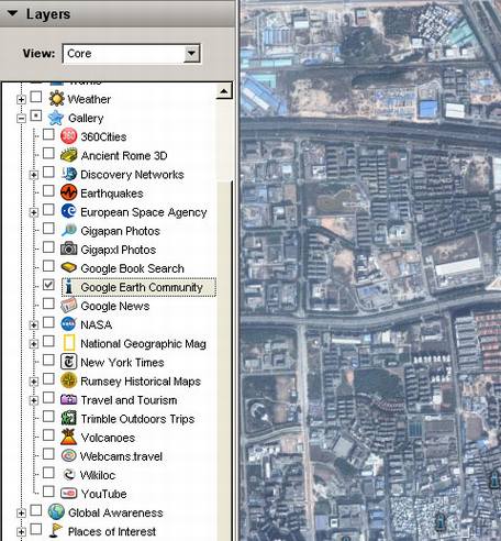 中国电信屏蔽Google Earth部分图层
