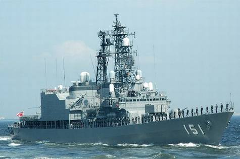 Google Earth下的日本海军驱逐舰