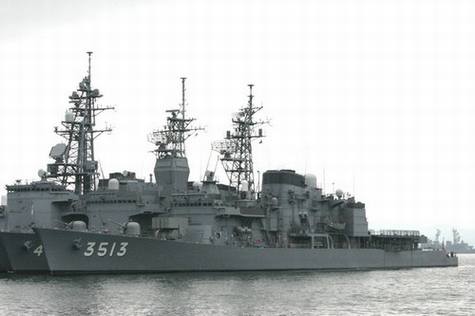 Google Earth下的日本海军驱逐舰