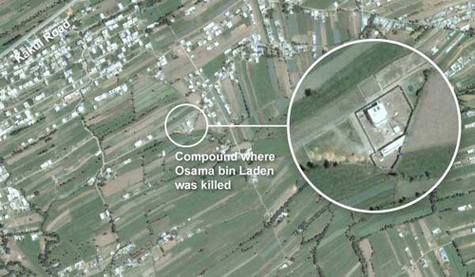 谷歌地图揭秘本拉登藏身豪宅