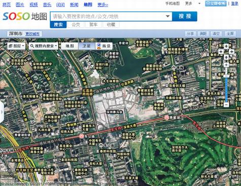 腾讯发布SOSO卫星地图