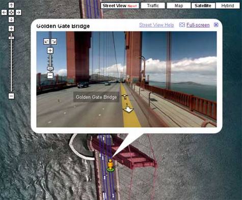 谷歌地图支持街景地图