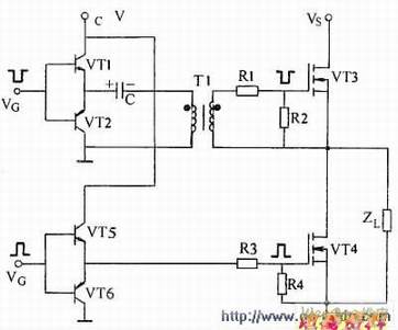 �ñ�ѹ�����������MOSFETʾͼ