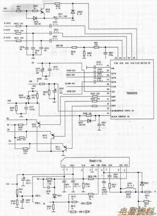 ʵֺʱCRTĸѹդѹ˿ѹդѹʱĻִܳɨߵİɫդһгɨ·޹أʱCRTѹѹһܸߣӽ乩ѹѹߣӦƵŴ·ڽֹ״̬Ľӷŵ·ѹߵԭͨӷŵ·RGBɫźŴ·ϵͳ·ڹ¡