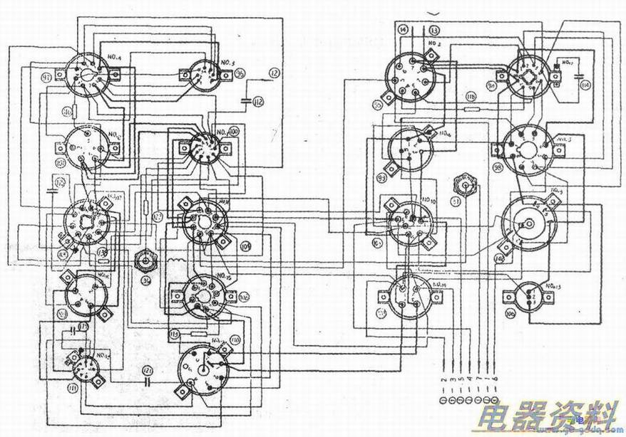 GS-5A电子管测试仪管座接线图