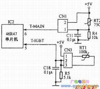 电磁炉炉温/管温检测电路