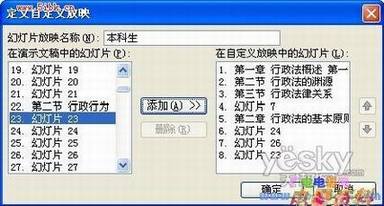 PowerPoint自定义放映2