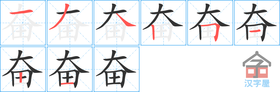 ���ܡ��ı�˳�ֲ���ʾ��һ��һ��д�֣�