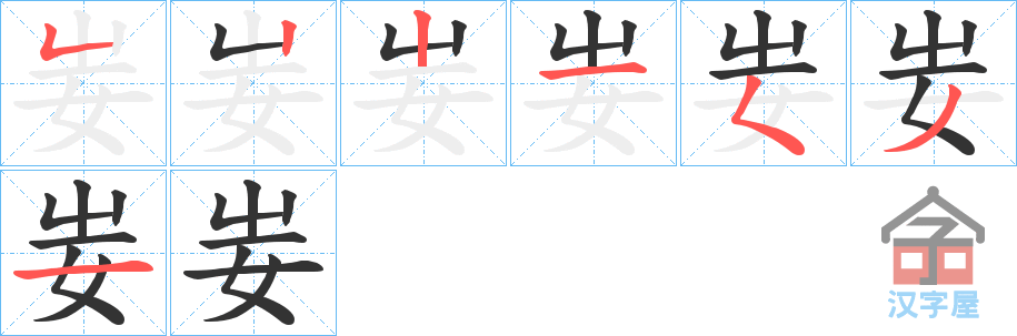 ���w���ı�˳�ֲ���ʾ��һ��һ��д�֣�