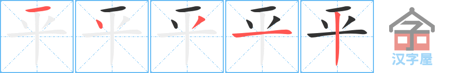 ��ƽ���ı�˳�ֲ���ʾ��һ��һ��д�֣�