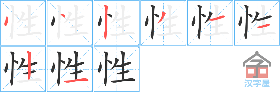 ���ԡ��ı�˳�ֲ���ʾ��һ��һ��д�֣�