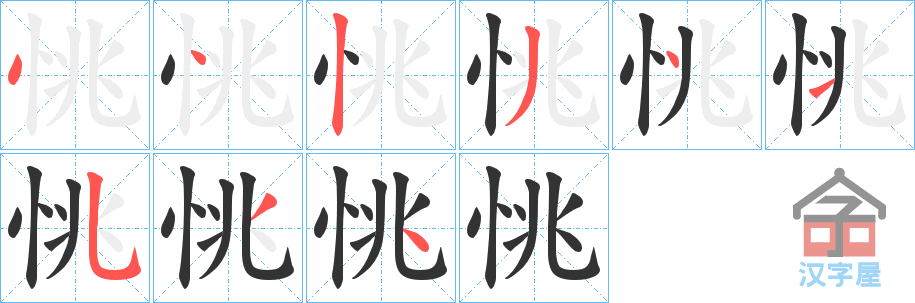 ���f���ı�˳�ֲ���ʾ��һ��һ��д�֣�