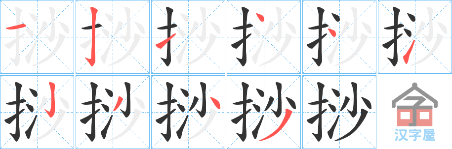 �������ı�˳�ֲ���ʾ��һ��һ��д�֣�