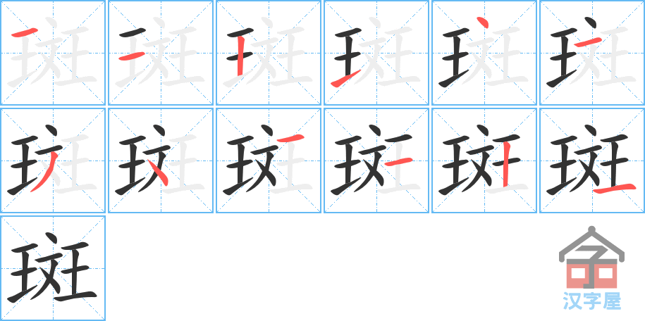 ���ߡ��ı�˳�ֲ���ʾ��һ��һ��д�֣�