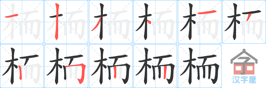 ���顷�ı�˳�ֲ���ʾ��һ��һ��д�֣�