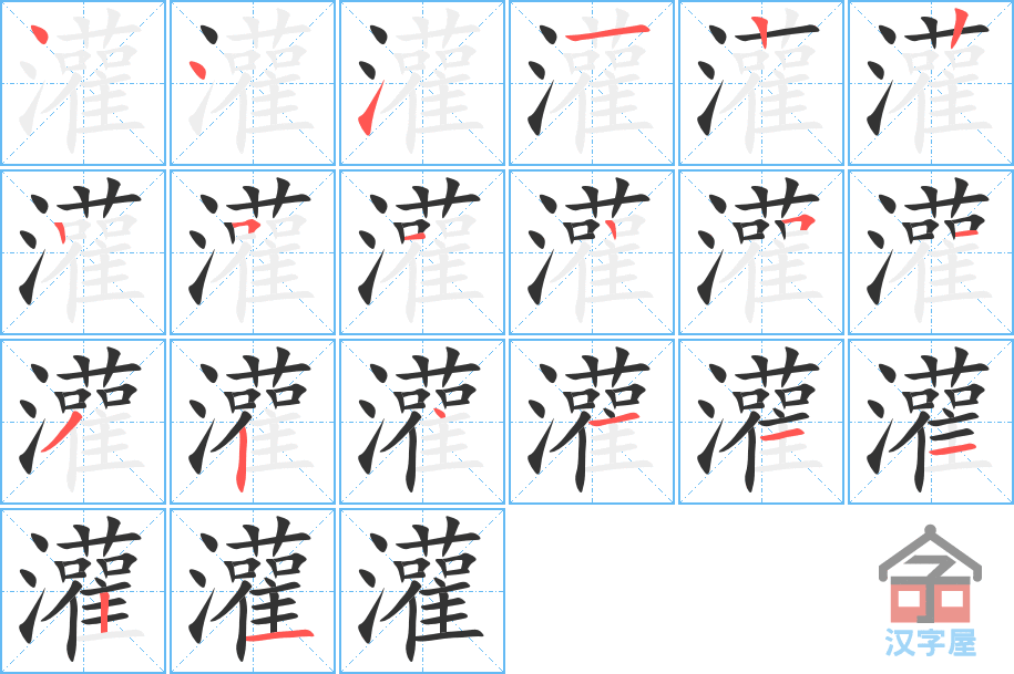 ���ࡷ�ı�˳�ֲ���ʾ��һ��һ��д�֣�