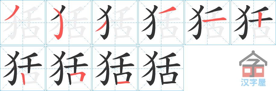 ���H���ı�˳�ֲ���ʾ��һ��һ��д�֣�