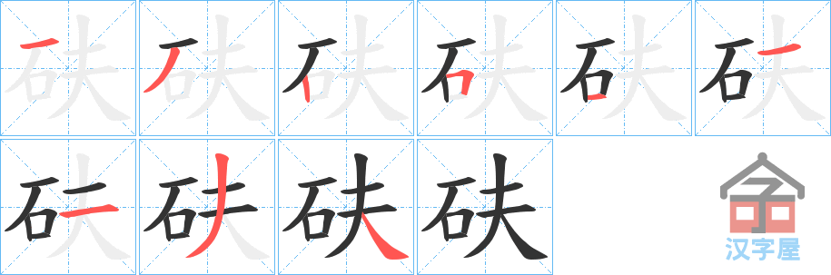 ���Q���ı�˳�ֲ���ʾ��һ��һ��д�֣�